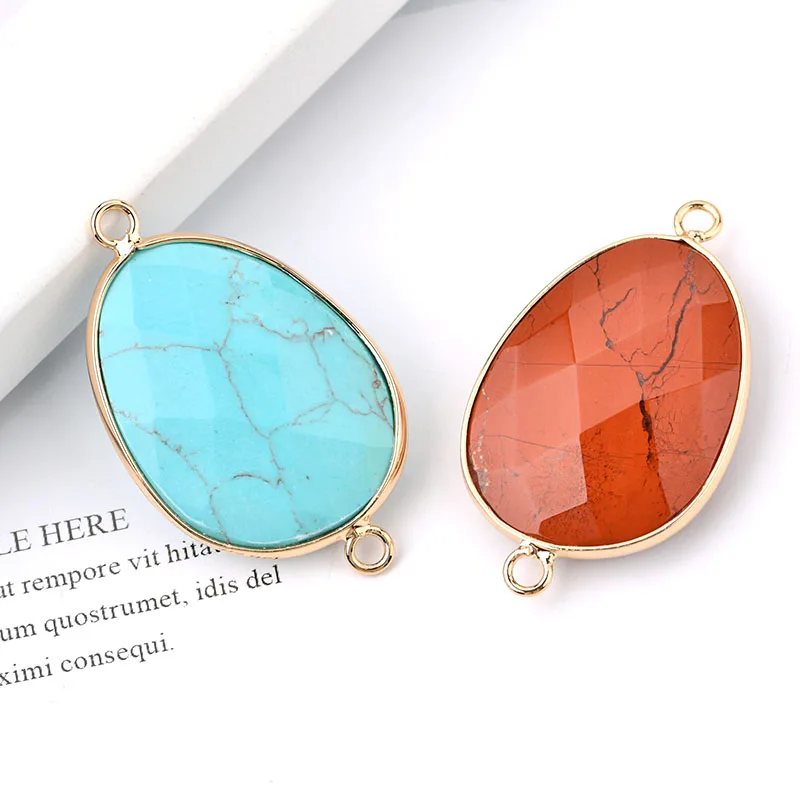 Gold Color Bezel Irregular Faceted 