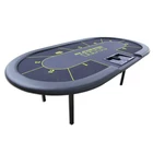 Poker Holdem Foldable 9 Player Poker Table Casino Texas Holdem Folding Playing Card Table