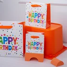 Kids Bag Paper Gift Bag Kids Customized Logo Blue Color Plus Size Large Type Print Kids Birthday Gift Paper Bag
