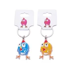 Key Cute Cartoon Enamel Small Chick Key Ring Anime