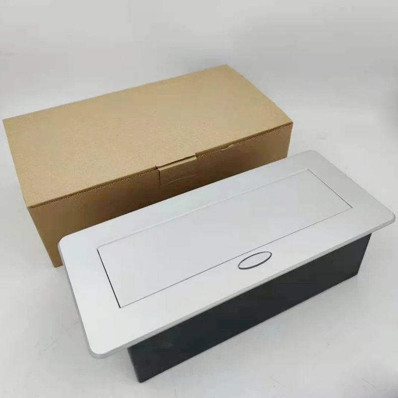 EU slow pop-up conference desktop socket multimedia information box USB charging jack embedded German standard desktop socket