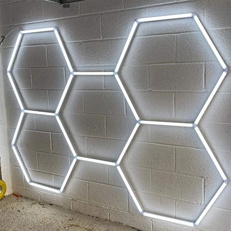 Hexagonal Led Light Honeycomb Grid Garage Lamp Hexagon Garage Lights