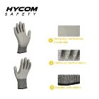 Gloves Coated Nitrile Coated Cut Resistant Level 3 Construction Gloves Working
