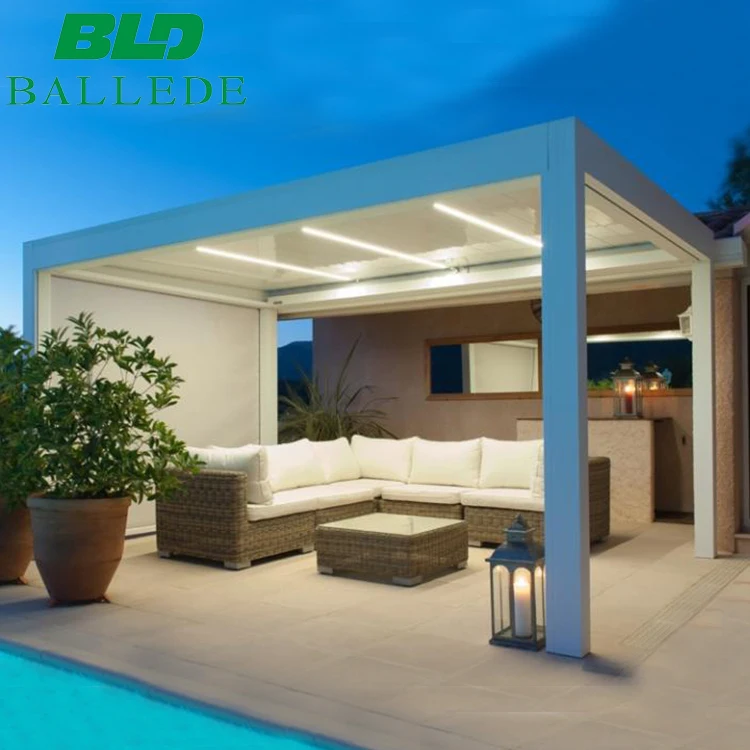 Aluminum Motorized Waterproof Sunshade 