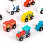 Train Set Sets Toy Train Set 9 Pcs Wooden Train Set Track Wooden Car Toy Sets For Kids