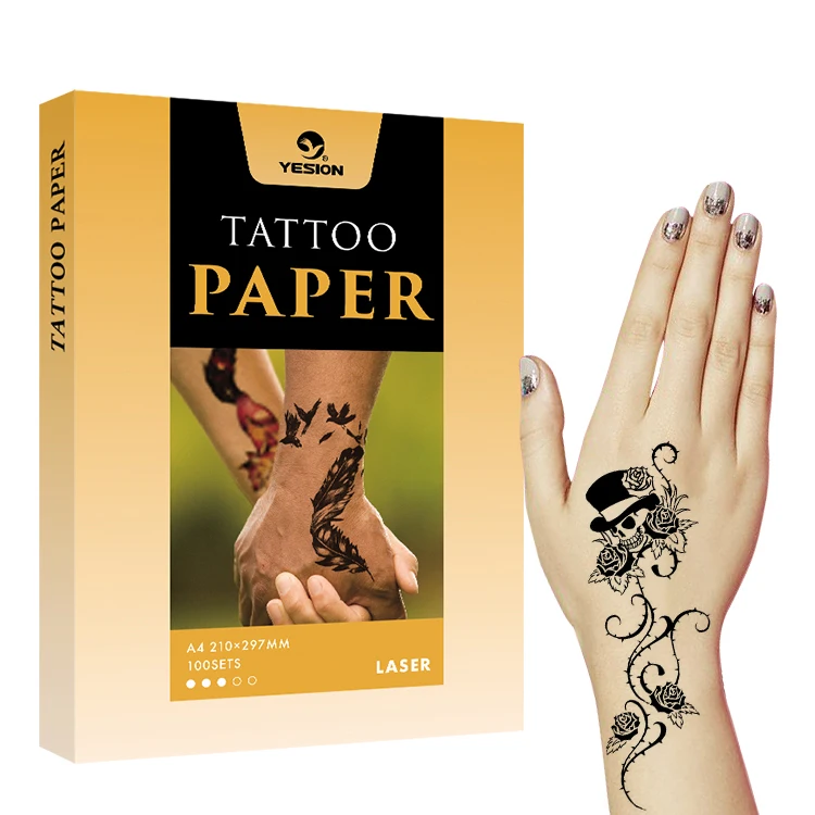Blank Laser Printer Permanent Tattoo Sticker Paper - Buy Tattoo Transfer  Paper,Laser Tattoo Paper,Tattoo Stencil Paper Product on 