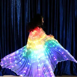 Latest Hot Selling Belly Dance Fairy Wings For Dancing Costume LED Cape for Kids Butterfly Wings