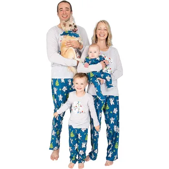 Christmas Tree Family Matching Clothes Pajamas Set Bear New Year Mom and Daughter Father Mother Son Family Outfit Kid Baby Night