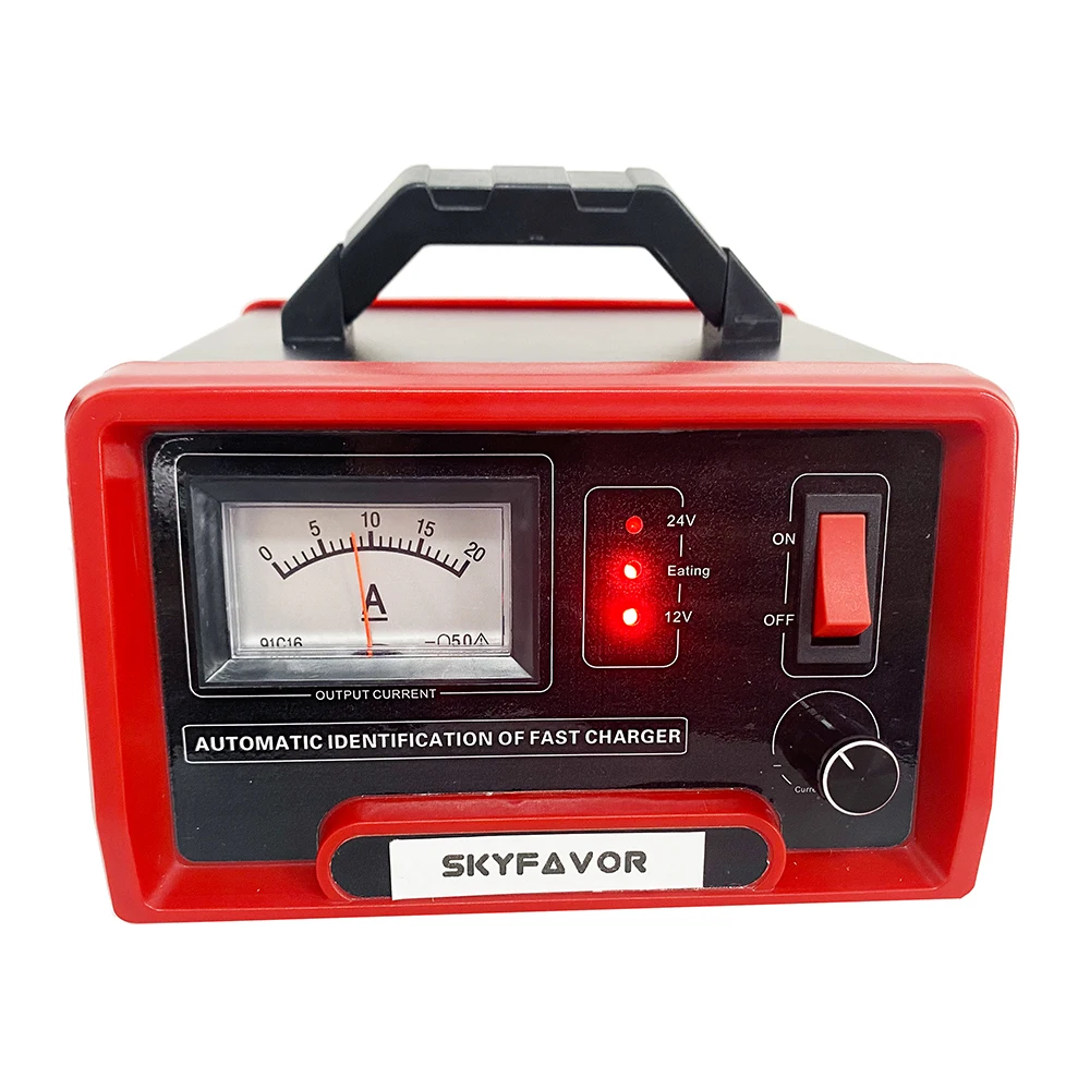 Automatic 12V 24V battery charger 12V 24V 10A adjustable fast truck motorcycle car battery charger for gel agm lead acid