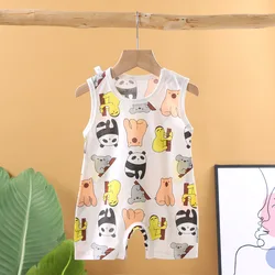 Wholesale Newborn Baby Girls Boys Clothes Sleeveless Cotton Body Baby Romper Infant Outfit for Summer