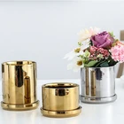 Ceramic Ceramic 3 Size New Hot Sale Gold Silver Plating Chinese Porcelain Ceramic Vases For Wedding Decoration Home Decor