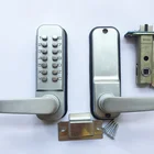 Door Number Lock Zinc Alloy Tubular Door Handle Keyless Mechanical Number Push Button Lock