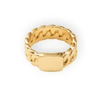 Fashion Ring Rings Gemnel Customized Fashion Jewellery 925 Sterling Silver Cuban Chain Ring Engravable Chunky Rings