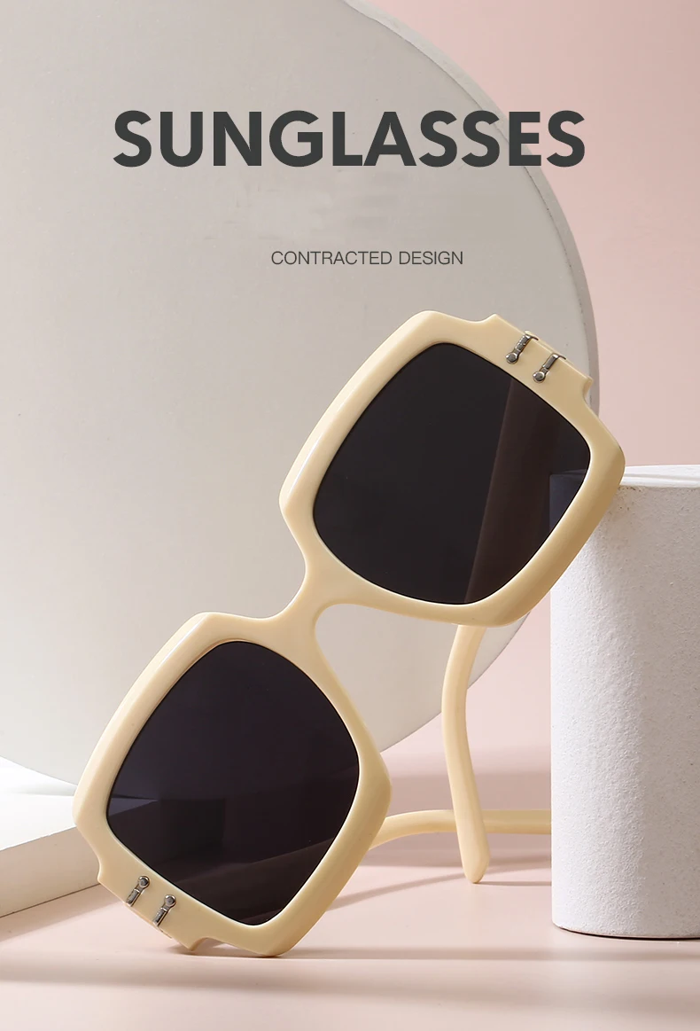 Oversized Square Sunglasses Brand Designer Fashion Retro Big Frame Sun