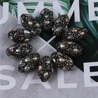 Beads Crystal 16-17mm Jewelry Accessories Shell Beads Charm With Shiny Crystal For DIY Jewelry