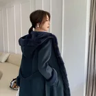 Collar Coat Hot Sell Mink Collar Women Long Coat Winter Fashionable Sheep Fur Lined Coat