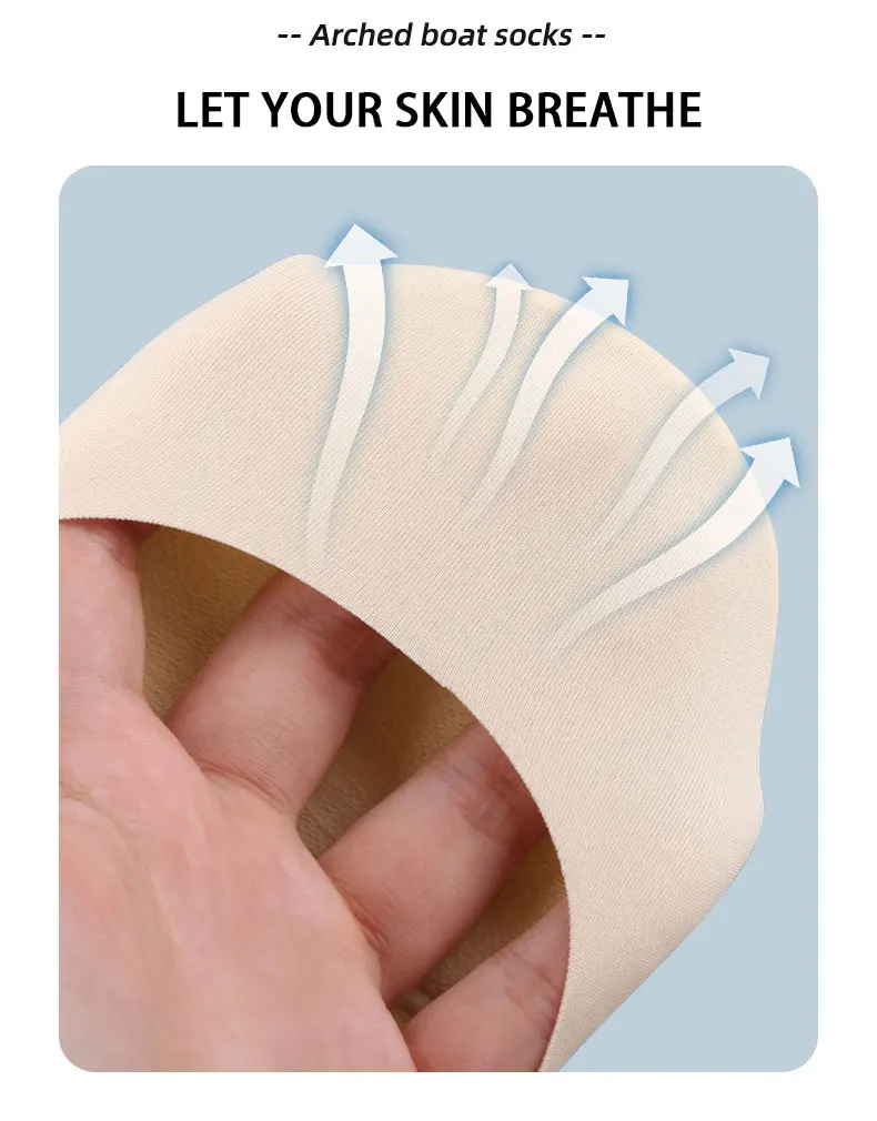 Invisible Arch Support Boat Socks Low Cut Anti Slip Pads Invisible Arch Support Boat Socks Low Cut Anti Slip Pads