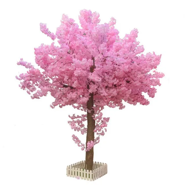 Large extend style artificial cherry trees with Fiber Glass trunk Silk flower blossoms leaf wedding outdoor indoor decor