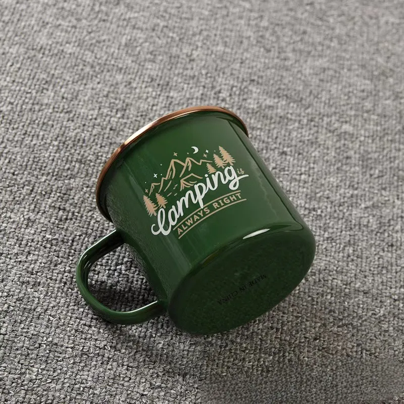 Sublimation Enamel Metaltype Camp Mug Steel Printed Custom Logo Printing Camping Minimalist Mugs Camping Cup Coffee Mugs