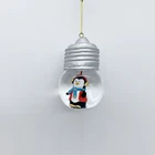 Ornament Blue Baule Snow Globe Ornament With Hanging String For Christmas Home Decoration Souvenir Gifts