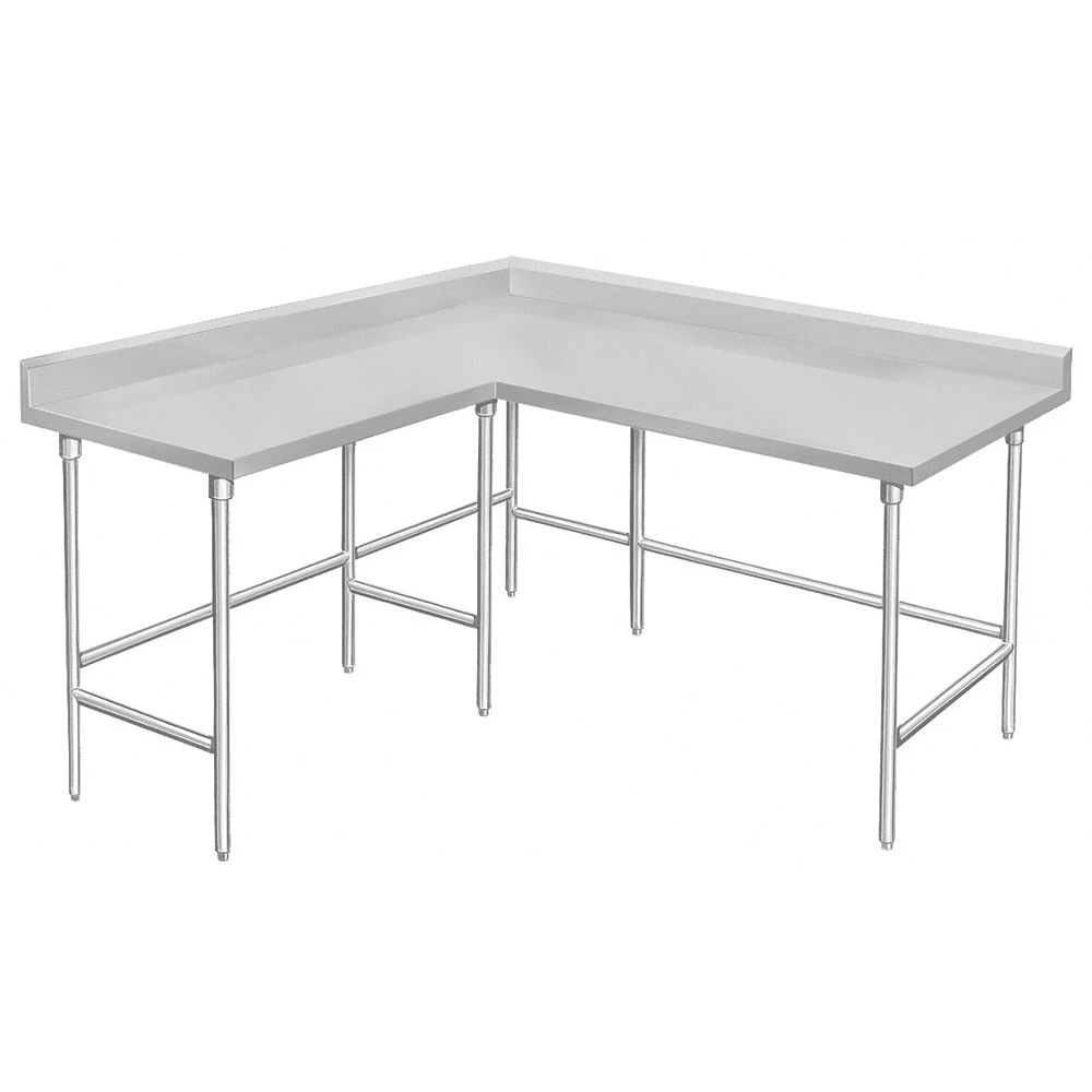 l shaped prep table