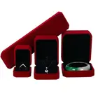 Small Engagement Wholesale Luxury Small Velvet Engagement Jade Bracelet Box Custom Velvet Jewelry Box With Logo