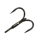 Treble Fishing Hook Strong Round Bend Treble Hooks For Lures Baits