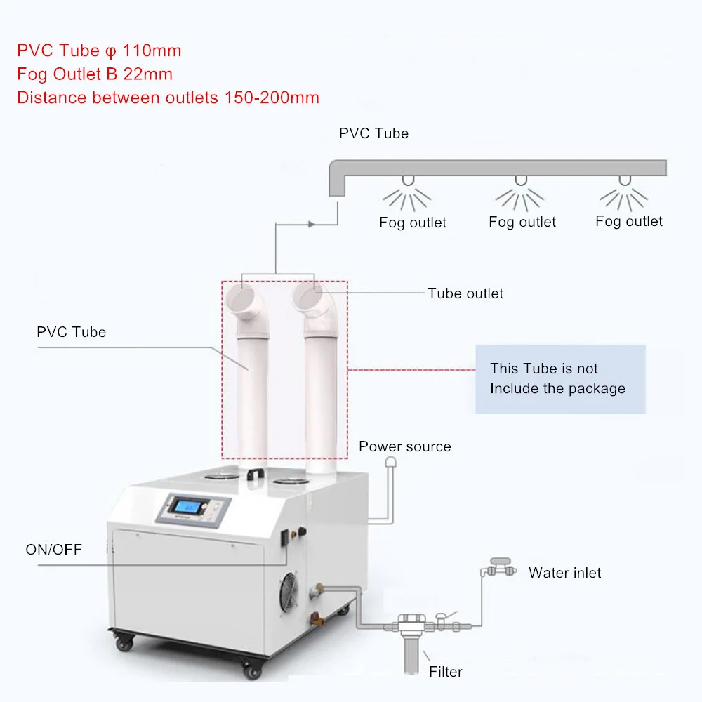 Industrial Ultrasonic Humidifier, 12kg/hour, Stainless, Steel - detail 10