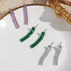 Stud Cubic Zirconia Stud Earring Hypoallergenic Stud Earrings Zircon Chain Earring