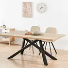 Dining Dining Tables Hot Sell Natural Elegant Solid Oak Latest Wood Epoxy Resin Cooking Dining Table