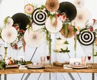 Paper Fans Paper Hot Sale Paper Fans Cup Flower Hanging Banner For Birthday Wedding Party Decoration