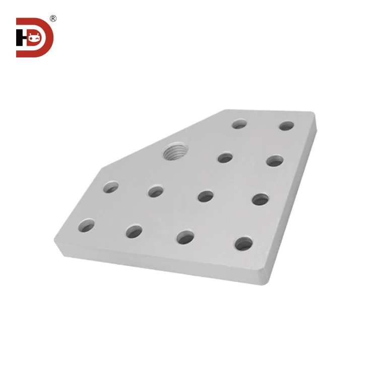 6060/8080/9090/100 Aluminum Profile Foot Cup Caster Base Plate Connector Triangle Connection Fixing Plate factory