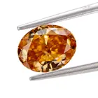 SICGEM Wholesale Champagne Oval Moissanite Lab Created Gemstones Rough Simulate Loose Oval Cut Moissanite Diamonds