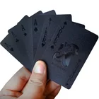 Black Poker Black All Black Playing Cards Poker Game Deck Poker Plastic Magic Card Waterproof Cards