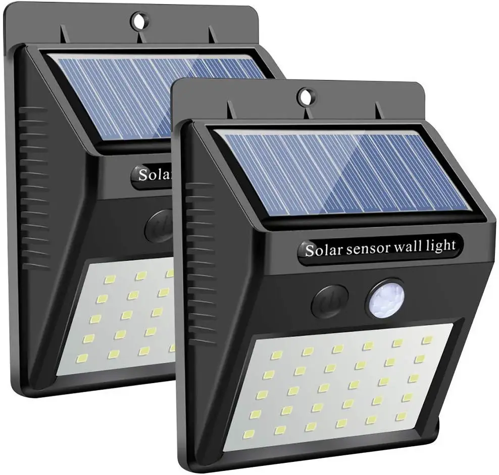 LED Solar Powered Light PIR Motion Sensor Security Outdoor Garden Wall Way Lamp 
