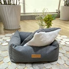 Leather Dog Bed Leather New Stylish Luxury Soft High Sides Furniture Leather Dog Bed Sofa