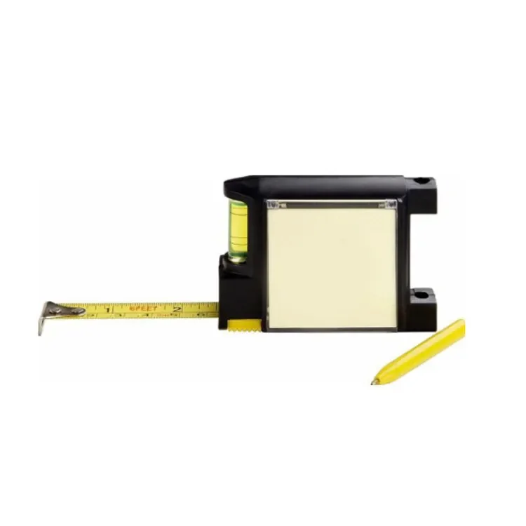 Tape Measure With Level And Memo Pad Holder