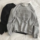 Sweater Custom High Quality Street Wear Emboss Sweatshirt Embossed Logo Crewneck Sweater