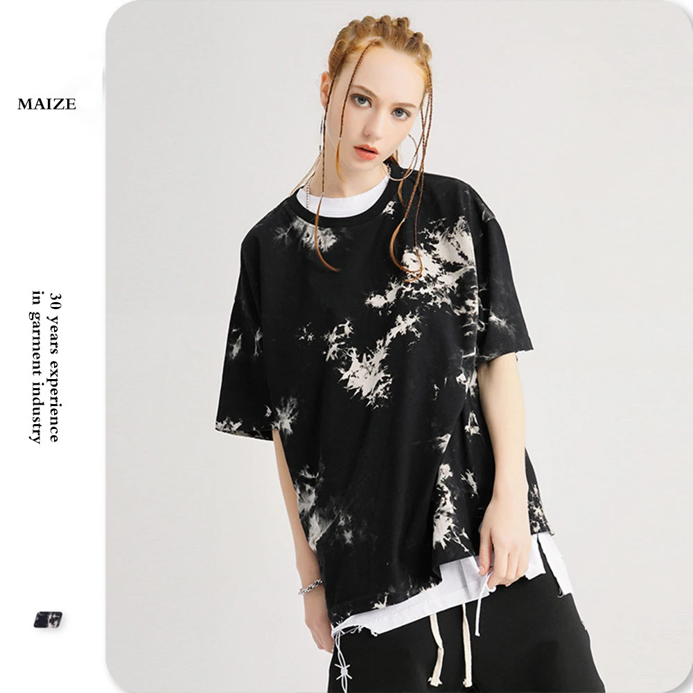 Men Cotton Oversized Tie Dye T Shirt 