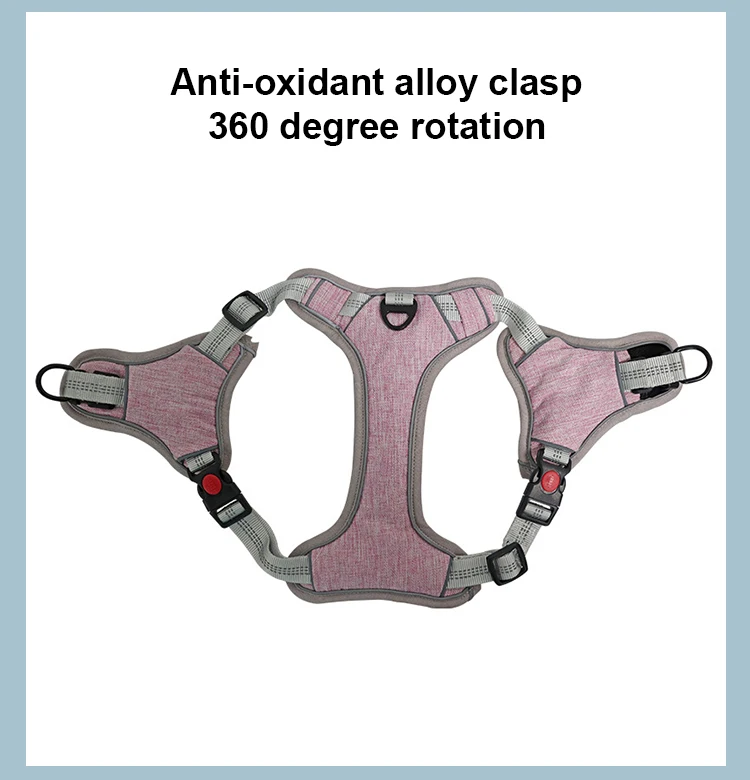 Custom Wholesale Luxury Adjustable No Pull Reflective Soft Comfortable Mesh Pet Products Dog Harness