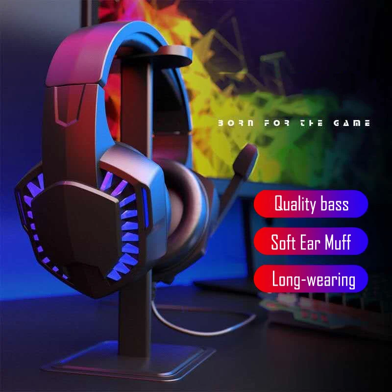 audifonos stereo gaming headphones usb LED light Multi-PC workable for X-BOX,Nintendo switch/Mac/Playstation/Mobile/VR