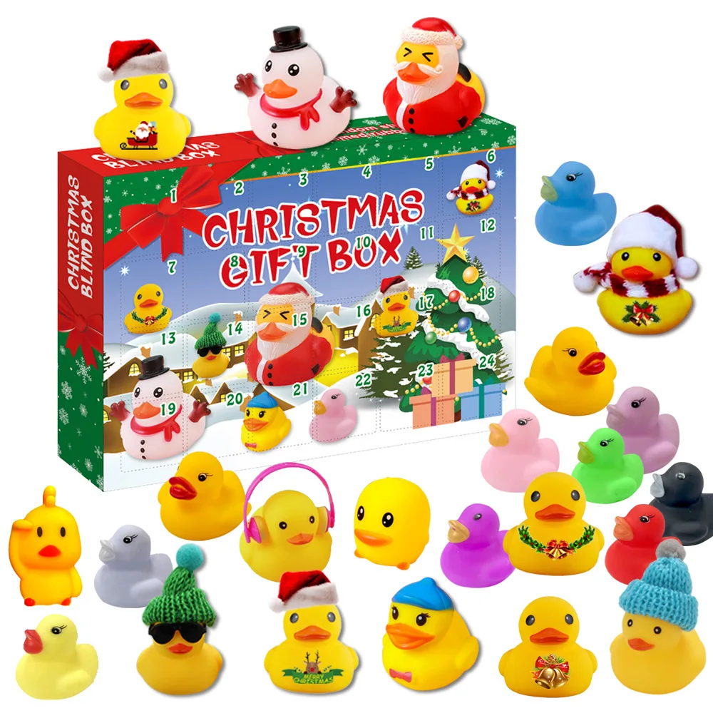 (Hot Selling)Children take shower duck toys swimming pool bathroom colorful duck bath toy for Christmas gift