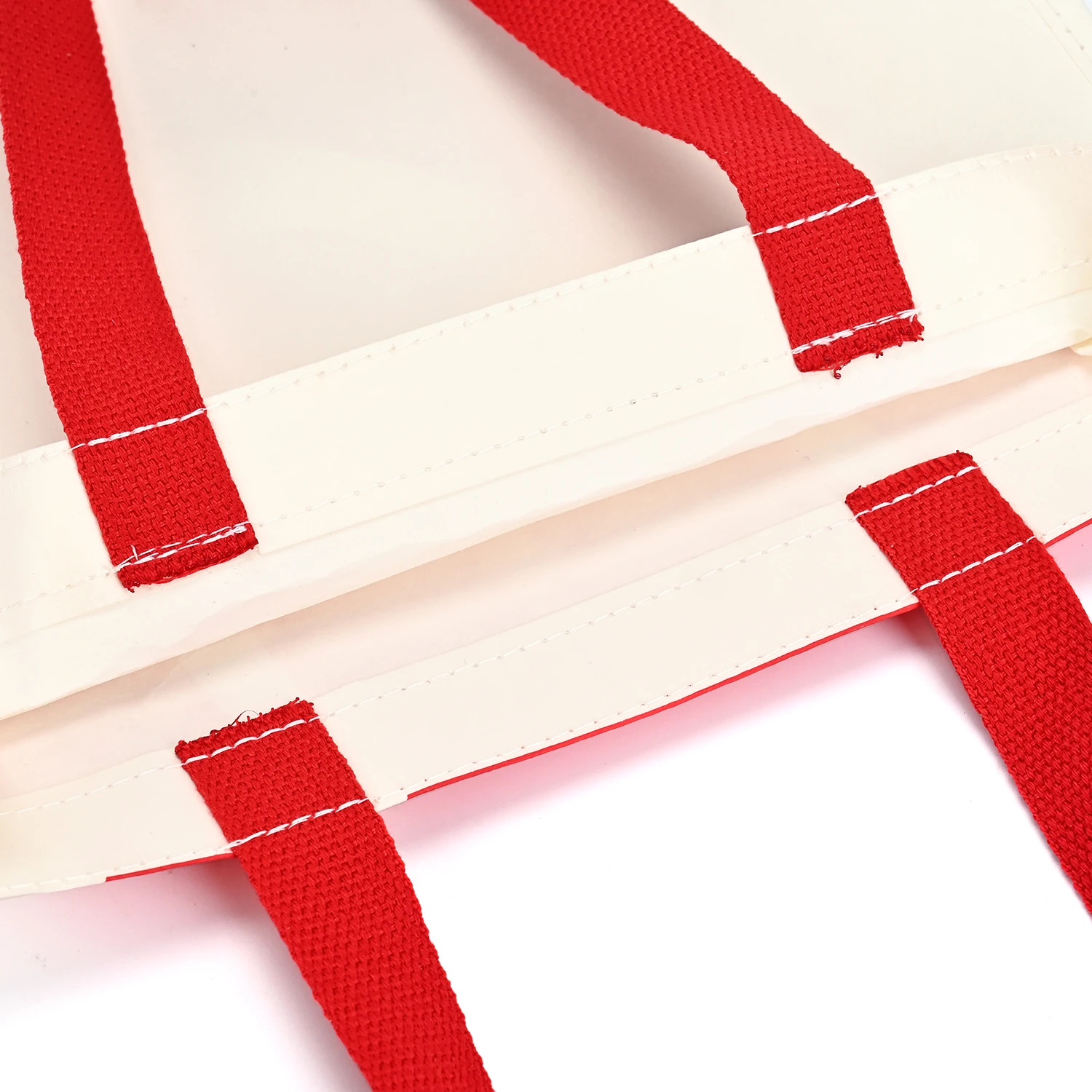 High Quality Custom Logo Thickened Waterproof Flexible Handbag Dupont Paper Nonwoven Bags with Logo for Shopping manufacture