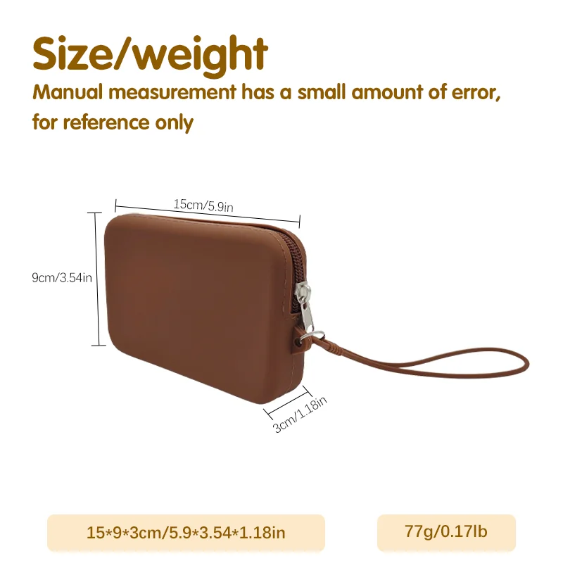 Cosmetic Bag Pouch Waterproof Silicone Zipper Make up Bags Handbag Make up Organizer Travel With Logo supplier