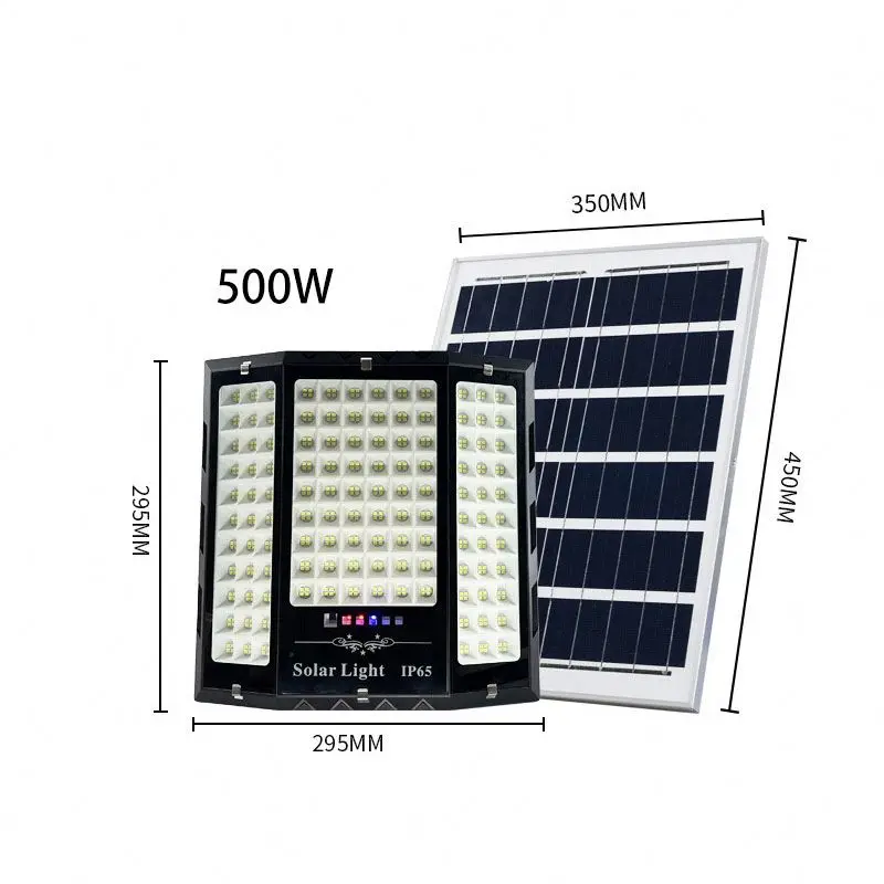 New three-sided luminous solar floodlight high-power lighting outdoor waterproof garden lights rural household street lights