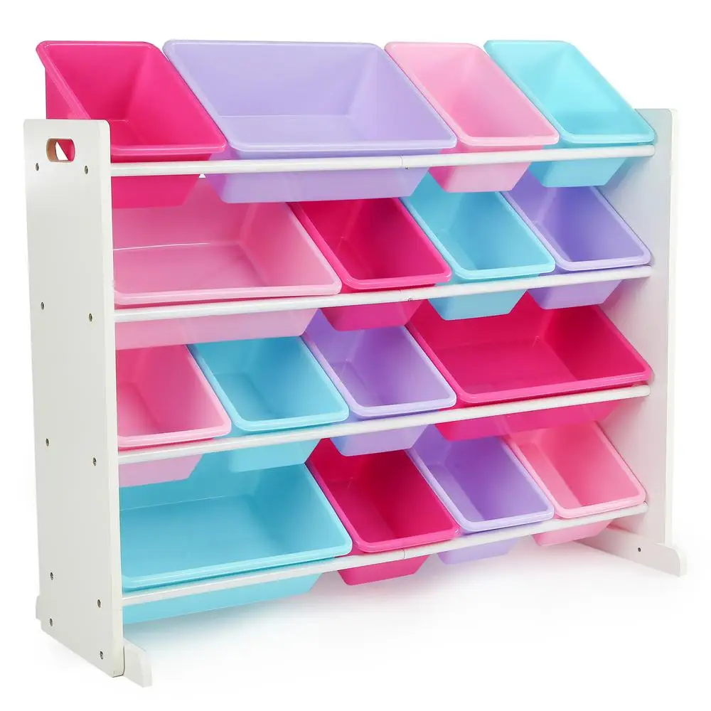 colored toy storage bins