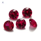 Round Ruby Roundruby Chinese Supply Round Synthetic Ruby Beads With Decoration For Jewelry Accessories