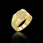 Ring Rings Wholesale S925 Gold Plated Moissanite Diamond Iced Out Hip Hop Jewelry Ring For Men