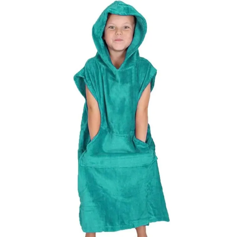 Wholesale poncho changing robe kids hooded beach towel