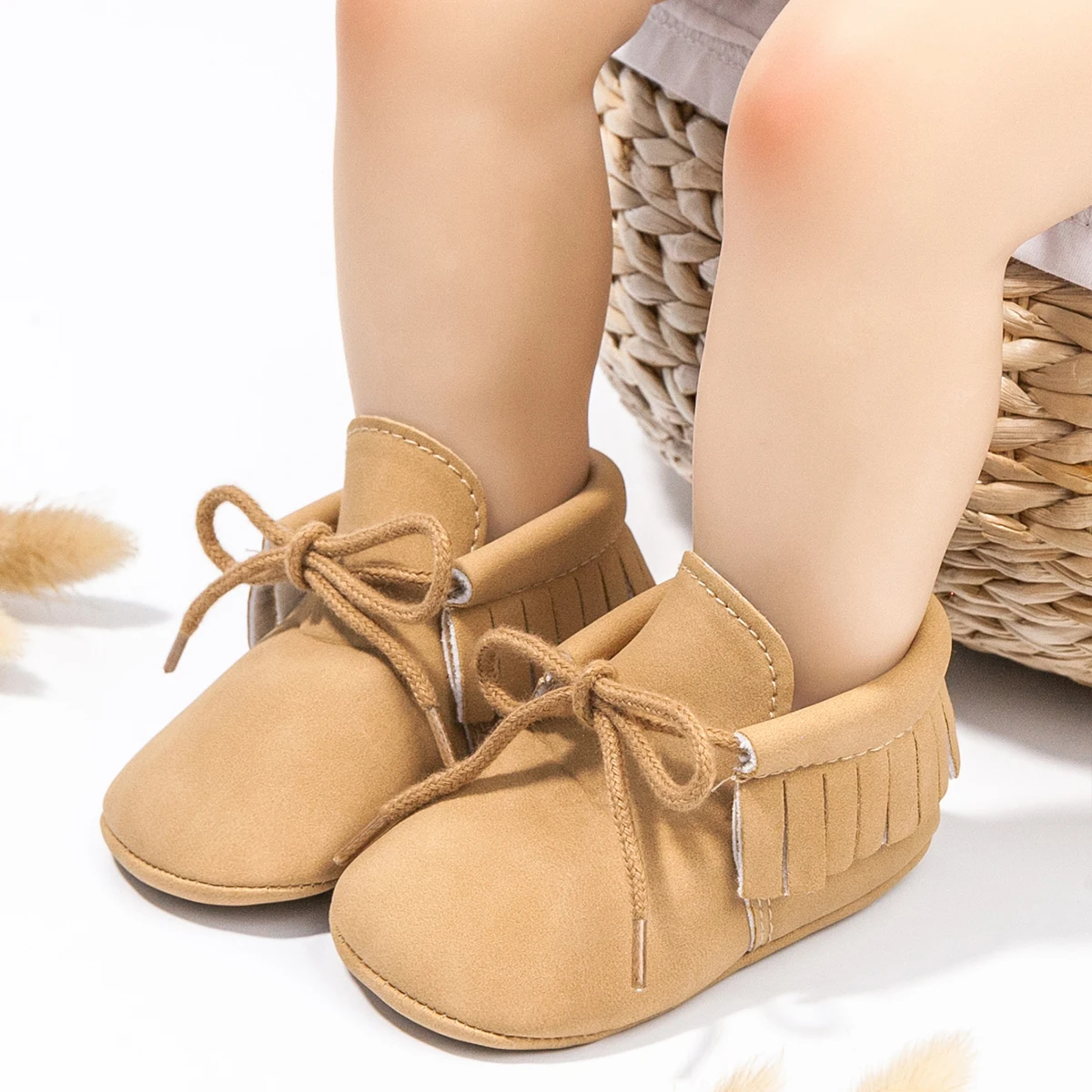 New designed indoor infant baby Handmade PU Leather Infant Toddler Girls Shoes Soft Sole Baby Casual Shoes